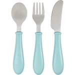Kalanka - baba, set de 3 couverts enfant d'apprentissage - inox - 2me age, ds 12 mois - prise en main ...