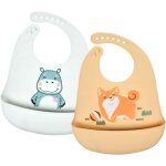Kalanka - bébé bavoir silicone souple, lot de 2 bavoirs etanches en silicone, pour bébé imperméable, ... Kalanka - bébé bavoir silicone souple, lot de 2 bavoirs etanches en silicone, pour bébé imperméable, ...