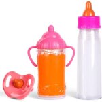 Kalanka - biberon magique, 2pcs accessoires pour poup�es accessoires d'alimentation pour b�b� ensemble ...