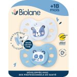 Kalanka - biolane - ttines anatomiques animaux - sucettes extra - fines - 18 mois et + - bleu bicolore ...