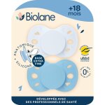 Kalanka - biolane - ttines anatomiques - sucettes extra - fines - 18 mois et + - bleu bicolore - tterelle ...