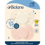 Kalanka - biolane - ttines anatomiques - sucettes extra - fines - 18 mois et + - rose et beige - tterelle ...