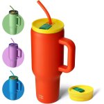 Kalanka - bottle bottle gobelet de 1200 ml avec poigne et paille - tasse de voyage sous vide en acier ...