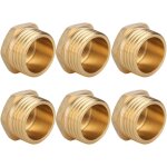 Kalanka - bouchons en laiton g1 / 2 ( 20. 3mm) mle, 6 pices bouchons de tuyaux avec hexagone, bouchons ...