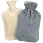 Kalanka - bouillotte d'eau chaude 2l avec housse en peluche souple, bouillotte en caoutchouc naturel ... Kalanka - bouillotte d'eau chaude 2l avec housse en peluche souple, bouillotte en caoutchouc naturel ...