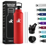 Kalanka - bouteille d'eau en acier inoxydable 1l, gourde inox avec en paille, facile a transporter, double ... Kalanka - bouteille d'eau en acier inoxydable 1l, gourde inox avec en paille, facile a transporter, double ...