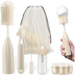 Kalanka - brosse biberon bb, 3 en 1 nettoyage biberon brosse costume, goupillon biberon et ttine pour ...