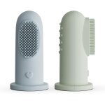 Kalanka - brosse a dent bebe, lot de 2 - brosse bb doigtier silicone, soin bebe sans bpa, brosses a ...