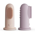 Kalanka - brosse a dent bebe, lot de 2 - brosse bb doigtier silicone, soin bebe sans bpa, brosses a ...