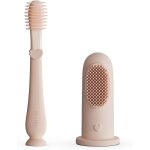 Kalanka - brosse a dent bebe, set de soin bebe, manuelle brosse + brosse bb doigtier, 100% silicone, ...
