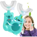 Kalanka - brosse a dent enfant en forme de u lot de 2, brosse a dents bebe de manuelle nettoyage buccal ...