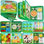 Kalanka - busy board fran�aise - livre occup� de ferme montessori pour 1 2 3 ans enfants - planche d'activit�s ...
