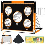 Kalanka - but de football pour enfants, filet de football 2 en 1 avec 5 cible et sac de transport, cage ... Kalanka - but de football pour enfants, filet de football 2 en 1 avec 5 cible et sac de transport, cage ...