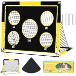 Kalanka - but de football pour enfants, filet de football 2 en 1 avec 5 cible et sac de transport, cage ... Kalanka - but de football pour enfants, filet de football 2 en 1 avec 5 cible et sac de transport, cage ...