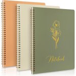 Kalanka - cahier  spirale 3 pices, 27 x 21 cm lign sprial journal notebook, 100 g / m dchirer le ...