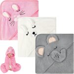 Kalanka - cape de bain bébé a capuche, 3pcs 80 x 80cm sortie de bain bébé super absorbante, peluche de ... Kalanka - cape de bain bébé a capuche, 3pcs 80 x 80cm sortie de bain bébé super absorbante, peluche de ...