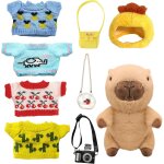 Kalanka - capybara peluche jouet, 23 cm capybara peluche, avec vtements et accessoires, peluche capybara, ...