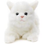 Kalanka - - chat blanc, couch u2013 20 cm (longueur) u2013 chaton en peluche u2013 doudou