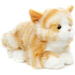 Kalanka - - chat marron tigr, couch - 20 cm (longueur) - chaton en peluche - doudou