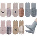 Kalanka - chaussettes antidrapantes bb coton, 5 paires chaussettes bb fond en silicone, offre une ...