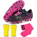 Kalanka - chaussures de football pour enfants - crampons pour garons / filles avec protge - tibias ...