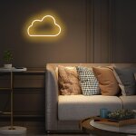 Kalanka - cloud n�on sign led d�coration murale usb ou batterie signe chambre f�te d'anniversaire no�l ...