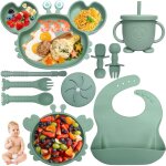 Kalanka - coffret repas bebe, 10 pièces assiette bebe set vaisselle antiderapant silicone avec ventouse ... Kalanka - coffret repas bebe, 10 pièces assiette bebe set vaisselle antiderapant silicone avec ventouse ...