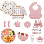 Kalanka - coffret repas bebe 14 pièces, vaisselle antiderapant pour bébé set silicone avec ventouse assiette ... Kalanka - coffret repas bebe 14 pièces, vaisselle antiderapant pour bébé set silicone avec ventouse assiette ...