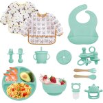 Kalanka - coffret repas bebe 14 pièces, vaisselle antiderapant pour bébé set silicone avec ventouse assiette ... Kalanka - coffret repas bebe 14 pièces, vaisselle antiderapant pour bébé set silicone avec ventouse assiette ...