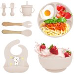 Kalanka - coffret repas bebe 8 pièces, vaisselle antiderapant pour bébé set silicone avec ventouse assiette ... Kalanka - coffret repas bebe 8 pièces, vaisselle antiderapant pour bébé set silicone avec ventouse assiette ...