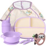 Kalanka - coffret repas bebe (lavande) ¿ assiette ventouse bebe, bol bebe 1er age, couvert bebe, bavoir ... Kalanka - coffret repas bebe (lavande) ¿ assiette ventouse bebe, bol bebe 1er age, couvert bebe, bavoir ...