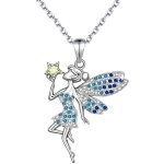 Kalanka - collier elfe pour fille, chanes a pendentif en cristal pour femme, cadeaux, bijoux, cadeaux ...