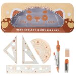Kalanka - compas, 7 pices animaux mignons, robuste et durable, boussole pour lecole primaire, le collge ...