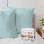Kalanka - coton peign set de 2 taies d'oreiller 65x65 cm bleu bb, 100% coton longue tige 400 fils ...