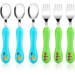 Kalanka - couverts enfant inox 6 pcs, ensemble de couverts pour bebe 3 x fourchettes, 3 x cuillres, ...