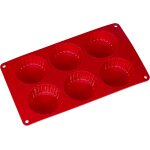 Kalanka - crealys 512283 moule a 6 tartelettes en silicone candy rouge 29 x 17 x 2 cm - kalanka