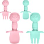 Kalanka - cuillères bébé, 4pcs couverts silicone ergonomiques bébé, cuillère pour bébé, ideal apprentissage ... Kalanka - cuillères bébé, 4pcs couverts silicone ergonomiques bébé, cuillère pour bébé, ideal apprentissage ...