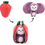 Kalanka - les deglingos doudou violet la chouette / fraise - chouette cache - cache réversible - peluche ... Kalanka - les deglingos doudou violet la chouette / fraise - chouette cache - cache réversible - peluche ...
