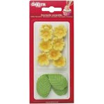 Kalanka - dekora - boîte de 8 fleures jaunes et 5 feuilles vertes en sucre - figurines comestibles pour ... Kalanka - dekora - boîte de 8 fleures jaunes et 5 feuilles vertes en sucre - figurines comestibles pour ...