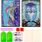 Kalanka - diamond painting enfant, loisirs cratifs fille 8 ans, 2 pices carnet d'art de peinture de ...