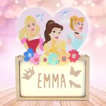 Kalanka - disney princesses lampe veilleuse bb et enfant personnalise belle, la belle au bois dormant ...