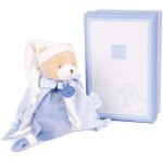 Kalanka - - doudou attache ttine, sucette - petit chou - ours - bleu - boite cadeau - 17 cm - ide cadeau ...