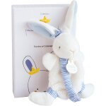 Kalanka - doudou et compagnie - mini doudou attache - ttine lapin bleu 15 cm - collection poudre de ...