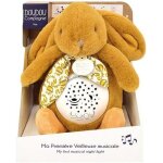 Kalanka - doudou et compagnie - veilleuse musicale lapin ocre avec projection detoiles ¿ doudou peluche ...
