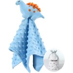 Kalanka - doudou confortable en peluche pour nouveau - n garon, face a pois, arrire en polaire avec ...