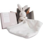 Kalanka - - doudou lapin mouchoir - bote en forme de fleur - blanc - 10 cm - ide cadeau de naissance ...