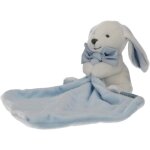 Kalanka - - doudou lapin mouchoir - bote en forme de fleur - bleu - ide cadeau de naissance fille et ...