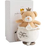 Kalanka - - doudou ours musical collection ours petit roi - bote  musique bb - 14 cm - couleur miel ...