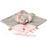 Kalanka - doudou plat eléphant adèle, adèle et valentine, 27 x 27 x 5 cm, gris / rose Kalanka - doudou plat eléphant adèle, adèle et valentine, 27 x 27 x 5 cm, gris / rose