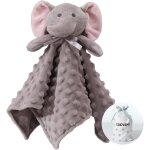 Kalanka - doudou unisexe moelleux en peluche - devant  pois en minky et envers en sherpa avec visage ...